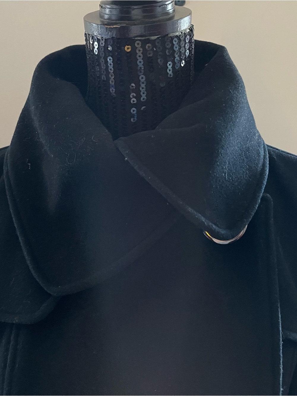 Mackage Black Button Wool Peacoat Size Large - Picture 2 of 16